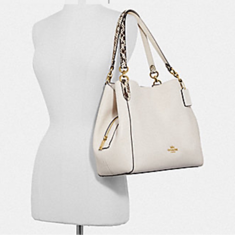 Coach Hallie Shoulder Bag In WhiteLike New Gem
